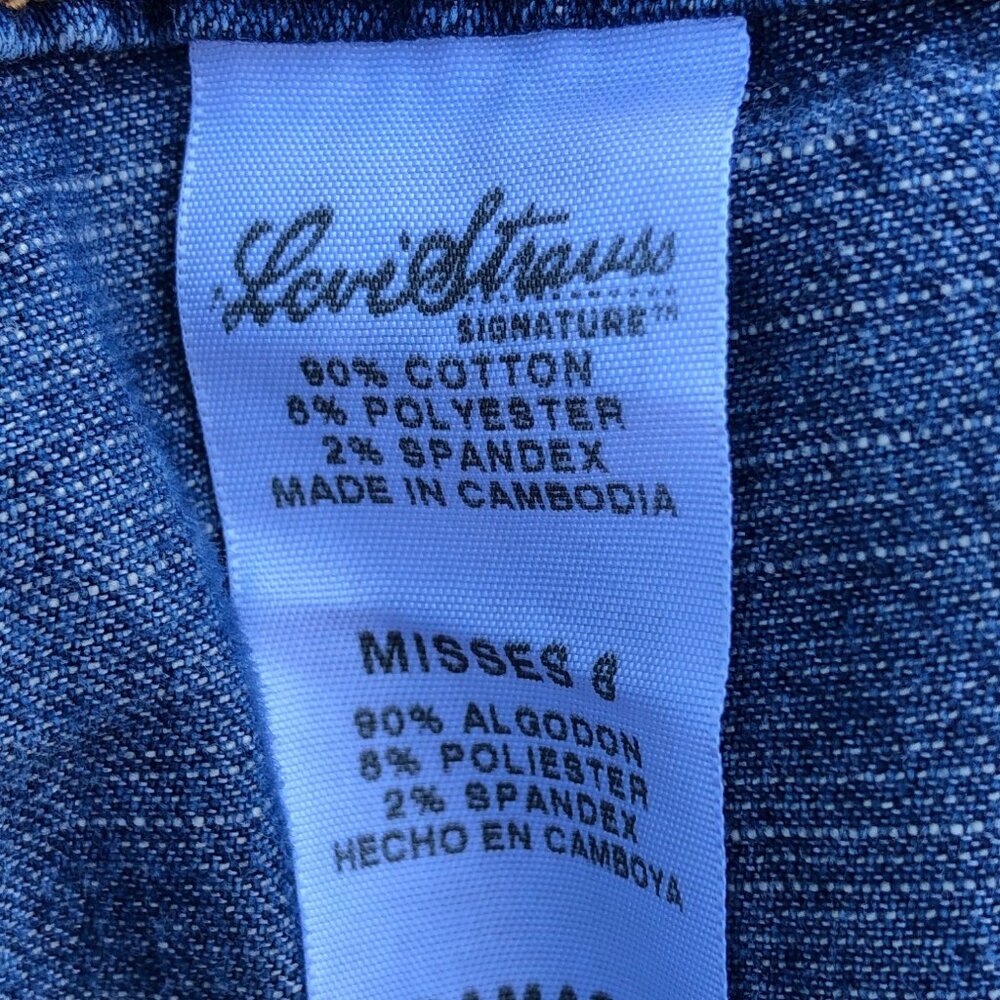 Levis Jeans Blue Stretch Low Rise Waistband Y2K Flare No Back Pockets Womens 8 - Picture 6 of 9